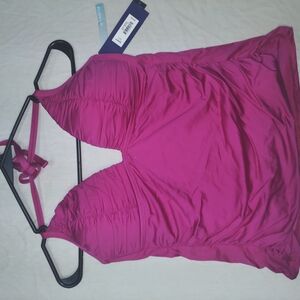 Pink Halter Tankini Top New